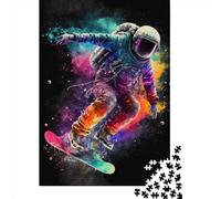 1000 Piece Astronaut Skating In Space Jigsaw Puzzles for Adults Puzzle Jigsaws for Adults& Teenagers Age 12 Years Up 1000pcs (75x50cm) <