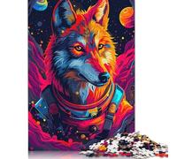 1000 Piece Astronaut Wolf Space Jigsaw Puzzles for Adults Paper Puzzle Jigsaws for Adults 1000pcs (38x26cm)