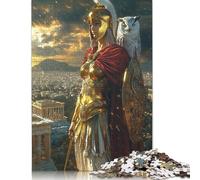1000 Piece Athena, Goddess of Wisdom And War - Guardian of Ancient Power Jigsaw Puzzles for Adults Teenagers Puzzles Wooden Puzzles Family Activity Jigsaw Puzzles 1000pcs (75x50cm)
