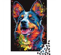 1000 Piece Australian Cattle Dog Art Jigsaw Puzzles for Adults Paper Puzzle for Adults And Teenager Educational Puzzle 1000pcs (38x26cm)
