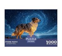 1000 Piece Australian Shepherd Jigsaw Puzzle for Adults - Challenging Brain Teaser, Nebula Sea Puzzles, Decoration Gifts 38x26cm/1000pcs