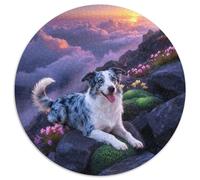 1000 Piece Australian Shepherd Jigsaw Puzzle for Adults & Kids - Stress Relief & Relaxation, Sea of Clouds Puzzle, Home Decoration Gifts 1000pcs (67.5x67.5cm)