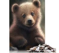 1000 Piece Baby Bear Cute Square Puzzles for Adults, Wooden Puzzles Family Entertainment Toys 1000pcs (75x50cm)
