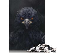 1000 Piece Bald Eagle in Black Smoke Jigsaw Puzzles for Adult Teenagers Wooden Puzzle Jigsaws for Adults Jigsaw Puzzles for Adults 1000pcs (75x50cm)