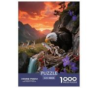 1000 Piece Bald Eagle Jigsaw Puzzle for Adults - Family Fun, Family Game, Bald Eagle And Chick Puzzles, Home Decoration Unique Gift 38x26cm/1000pcs
