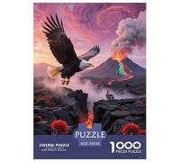 1000 Piece Bald Eagle Jigsaw Puzzle for Adults - Family Fun, Family Game, Volcano Jigsaws, Home Decoration Unique Gift 70x50cm/1000pcs