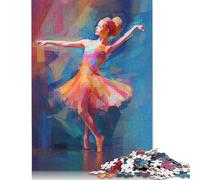 1000 Piece Ballet Dancer Fauvism Style Jigsaw Puzzle for Adult Teenagers Wooden Puzzles for Adults Family Activity Jigsaw Puzzles 1000pcs (75x50cm)