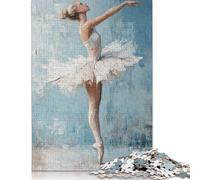 1000 Piece Ballet Dancer Painting Square Puzzles for Adults & Paper Puzzles Educational Game 38x26cm/1000pcs