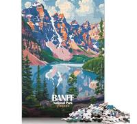1000 Piece Banff National Park Canada Landscape Art Puzzles for Adults & Wooden Puzzles Educational Puzzle Family Game 1000pcs (75x50cm)