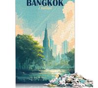 1000 Piece Bangkok Thailand Cityscape Illustration Jigsaw Puzzle for Adult Teenagers Puzzle Jigsaws for Adults Unique Home Decor And Gifts 1000pcs (75x50cm)
