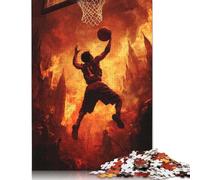 1000 Piece Basketball in Hell Adult Jigsaw Puzzle Puzzle Jigsaws for Adults Teenagers Age 12+ 1000pcs (75x50cm)