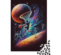 1000 Piece Basketball Sport Colorful Jigsaw Puzzles for Adults Wooden Puzzle for Adults And Teenager Educational Puzzle 1000pcs (75x50cm)