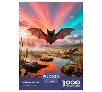 1000 Piece Bat Jigsaw Puzzle for Adults - Cooperative Play & Educational Activity, Wetland Swamp Jigsaws, Decoration Gifts 52x38cm/1000pcs