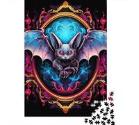 1000 Piece Bats Wooden Jigsaw Puzzles Adults Teens Jigsaw Large Puzzle Toys Educational Intellectual Decompressing Fun Family Game 1000pcs (75x50cm)