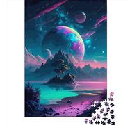 1000 Piece Beach The Near Mountain Puzzles for Adults Wooden Puzzles Educational Game for Children As A 1000pcs (75x50cm)