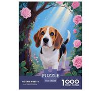 1000 Piece Beagle Jigsaw Puzzle for Adults Kids - Family Fun, Educational Games, Rose Archway Jigsaws, Decoration Unique Gift 38x26cm/1000pcs
