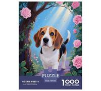 1000 Piece Beagle Jigsaw Puzzle for Adults Kids - Family Fun, Educational Games, Rose Archway Jigsaws, Home Decoration Birthday Gifts 70x50cm/1000pcs