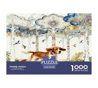 1000 Piece Beagle Jigsaw Puzzle for Adults Kids - Family Fun, Family Game, Bohemian Style Woods Jigsaws, Decoration Unique Gift 70x50cm/1000pcs