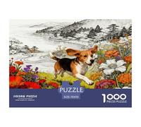 1000 Piece Beagle Jigsaw Puzzle for Adults Kids - Family Fun, Family Game, Flower Bush Mountains Jigsaws, Home Decoration Gifts 70x50cm/1000pcs
