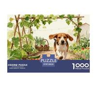 1000 Piece Beagle Jigsaw Puzzle for Adults Kids - Family Fun, Family Game, Vegetable Garden Jigsaws, Home Decoration Birthday Gifts 38x26cm/1000pcs