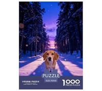 1000 Piece Beagle Jigsaw Puzzles for Adults - Challenging Game, Pine Forest Puzzle, Decoration Unique Gift 70x50cm/1000pcs