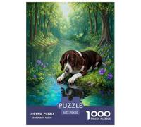 1000 Piece Beagle Jigsaw Puzzles for Adults - Family Fun, Educational Games, Forest Stream Puzzles, Home Decoration Gifts 70x50cm/1000pcs
