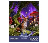 1000 Piece Beagle Jigsaw Puzzles for Adults - Family Fun, Educational Games, Magical Forest Puzzle, Decoration Gifts 38x26cm/1000pcs