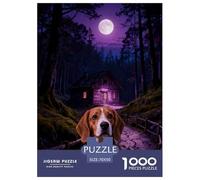 1000 Piece Beagle Jigsaw Puzzles for Adults - Family Fun, Family Game, Moonlight Forest Jigsaws, Decoration Birthday Gifts 70x50cm/1000pcs