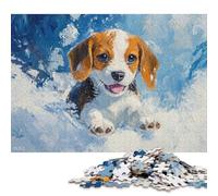 1000 Piece Beagle Puppy Oil Painting Jigsaw Puzzle for Adults And Teenager Sustainable Puzzle for Adults | Games 1000pcs (75x50cm)