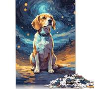 1000 Piece Beagle Starry Night Jigsaw Puzzles for Adult Teenagers Wooden Puzzles Sustainable Puzzle for Adults | Games 1000pcs (75x50cm)