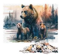 1000 Piece Bear Family Adult Puzzles Paper Puzzles Educational Stress Relief Toy Puzzle 38x26cm/1000pcs
