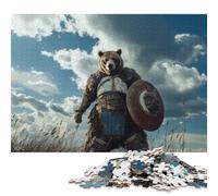 1000 Piece Bear Warrior Adult Puzzles Wooden Puzzles Educational Stress Relief Toy Puzzle 1000pcs (75x50cm)