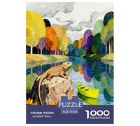 1000 Piece Bearded Dragon Jigsaw Puzzle for Adults Kids - Family Fun, Family Happy Game, Woods Lakeside Puzzles, Decoration Birthday Gifts 70x50cm/1000pcs