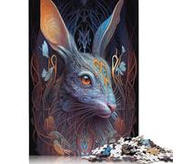 1000 Piece Beautiful Colorful Rabbit Square Puzzle for Adults, Wooden Puzzles Puzzle Hands-on Game 1000pcs (75x50cm)