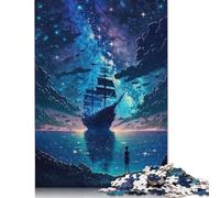 1000 Piece Beautiful Pirate Ship Jigsaw Puzzles for Adult Teenagers Paper Puzzles Sustainable Puzzle for Adults | Games 1000pcs (75x50cm)