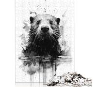 1000 Piece Beaver Beauty Watercolor Adult Puzzles Paper Puzzle for Adults Educational Game Challenge Toy 1000pcs (38x26cm)