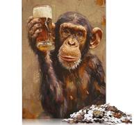 1000 Piece Beer Drinker Monkey Jigsaw Puzzlesfor Adults Teenagers Jigsaws 1000 Pieces Relax Puzzles Games 300pcs (40x28cm)
