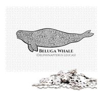 1000 Piece Beluga Whale with Names Square Puzzles for Adults & Paper Puzzles Educational Game 38x26cm/1000pcs