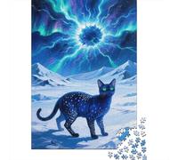 1000 Piece Bengal Cat Bright Nebula Jigsaw Puzzles for Adults & Kids, Challenging Game, Home Decoration, Puzzle Birthday Gifts, Family-Friendly Brain Teaser 1000pcs (75x50cm)