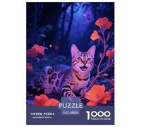 1000 Piece Bengal Cat Jigsaw Puzzle for Adults - Family Fun, Family Happy Game, Jungle Jigsaws, Decoration Birthday Gifts 38x26cm/1000pcs