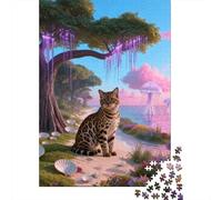 1000 Piece Bengal Cat Jigsaw Puzzle for Adults Kids - Stress Relief & Relaxation, Coast Jigsaws, Home Decoration Gifts 70x50cm/1000pcs