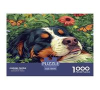 1000 Piece Bernese Mountain Dog Jigsaw Puzzles for Adults Gifts Challenging Games Home Decors Brainteasing Lovely Animal Jigsaw Puzzle for Adults And Kids 70x50cm/1000pcs