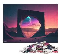 1000 Piece 'Beyond The Neon Horizon Jigsaw Puzzlesfor Adults Teenagers Wooden Puzzle Jigsaws for Adults Educational Game Challenge Toy 1000pcs (75x50cm)