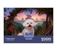 1000 Piece Bichon Frise Jigsaw Puzzle for Adults - Challenging Brain Teaser, Tropical Rainforest Puzzle, Decoration Birthday Gifts 52x38cm/1000pcs