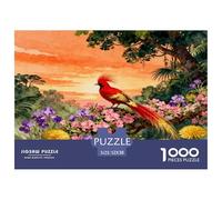 1000 Piece Bird of Paradise Jigsaw Puzzle for Adults & Kids - Challenging Game, Flower Forest Puzzles, Decoration Birthday Gifts 52x38cm/1000pcs