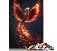 1000 Piece Bird Phoenix Fantasy Fire Jigsaw Puzzle for Adult Teenagers Paper Learning Educational Toys 38x26cm/1000pcs