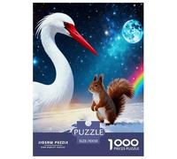 1000 Piece Bird Squirrel Jigsaw Puzzle for Adults Kids - Family Fun, Educational Toys, Planet Nebula Jigsaws, Decoration Unique Gift 70x50cm/1000pcs