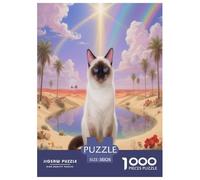 1000 Piece Birman Cat Jigsaw Puzzle for Adults - Family Fun, Educational Games, Cat Desert Jigsaws, Decoration Gifts 38x26cm/1000pcs