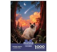1000 Piece Birman Cat Jigsaw Puzzle for Adults - Family Fun, Family Game, Woods Puzzles, Home Decoration Birthday Gifts 38x26cm/1000pcs