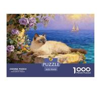 1000 Piece Birman Cat Jigsaw Puzzle for Adults & Kids - Family Fun, Educational Games, Ocean Roses Jigsaws, Decoration Birthday Gifts 70x50cm/1000pcs